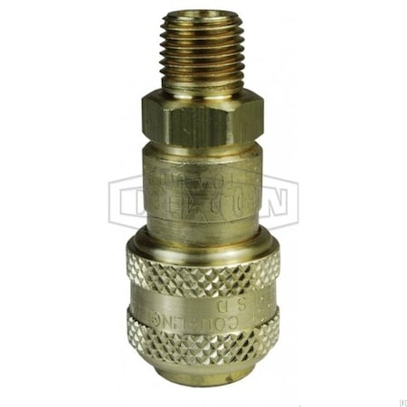 Dixon DF Series Industrial Automatic Male Quick Disconnect Pneumatic Coupler, 1/2-14 Nominal, 300 psi Pres 4DBM4-B